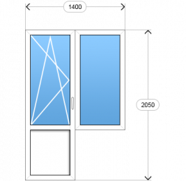 Балконный блок 1400x2050